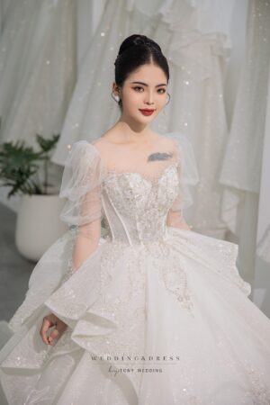 Váy cưới làm lễ luxuryHNL238  VÁY CƯỚI CAO CẤP LINH NGA BRIDAL