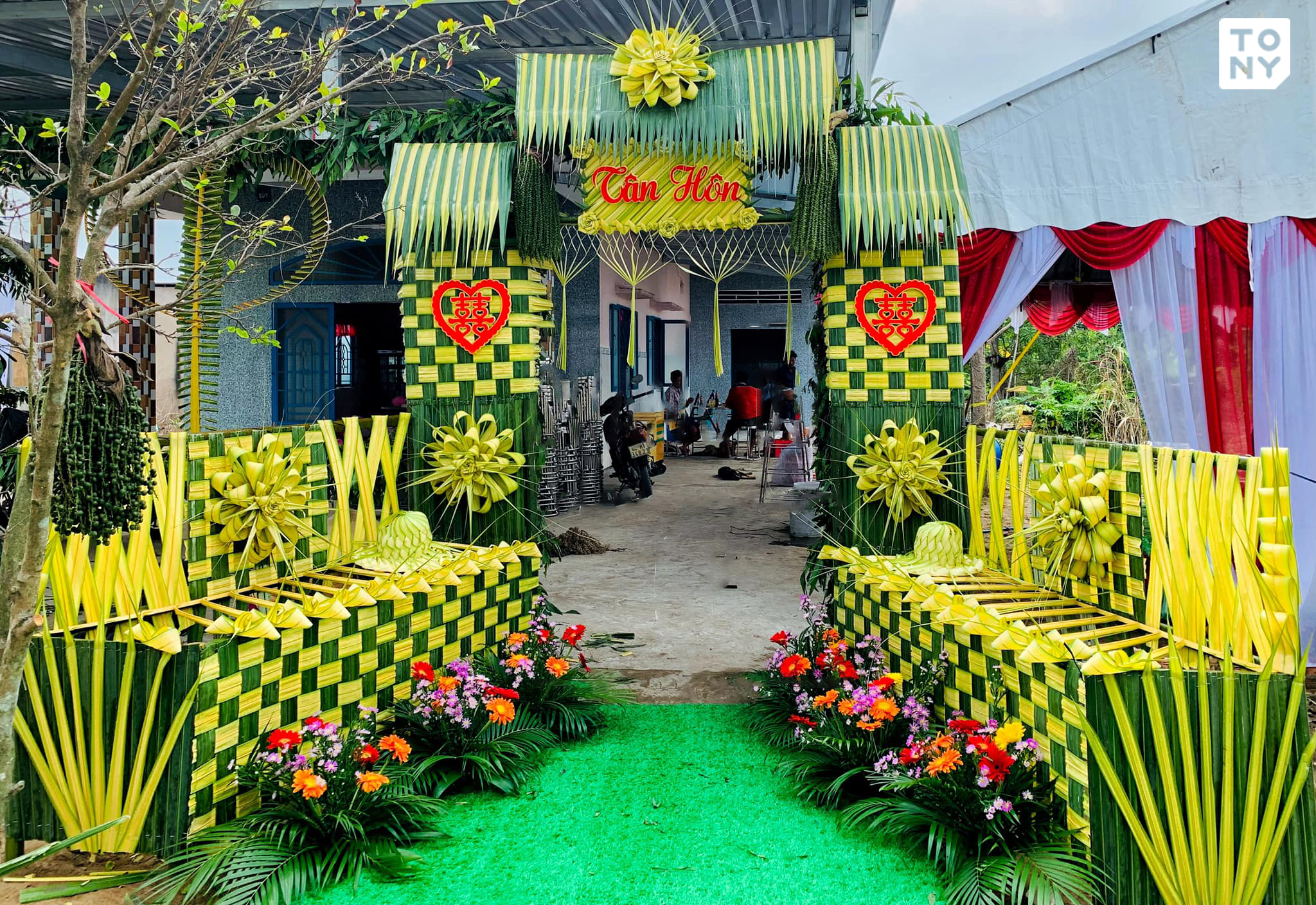 150+ mẫu cổng cưới lá dừa miền tây TUYỆT ĐẸP (Video 2023)